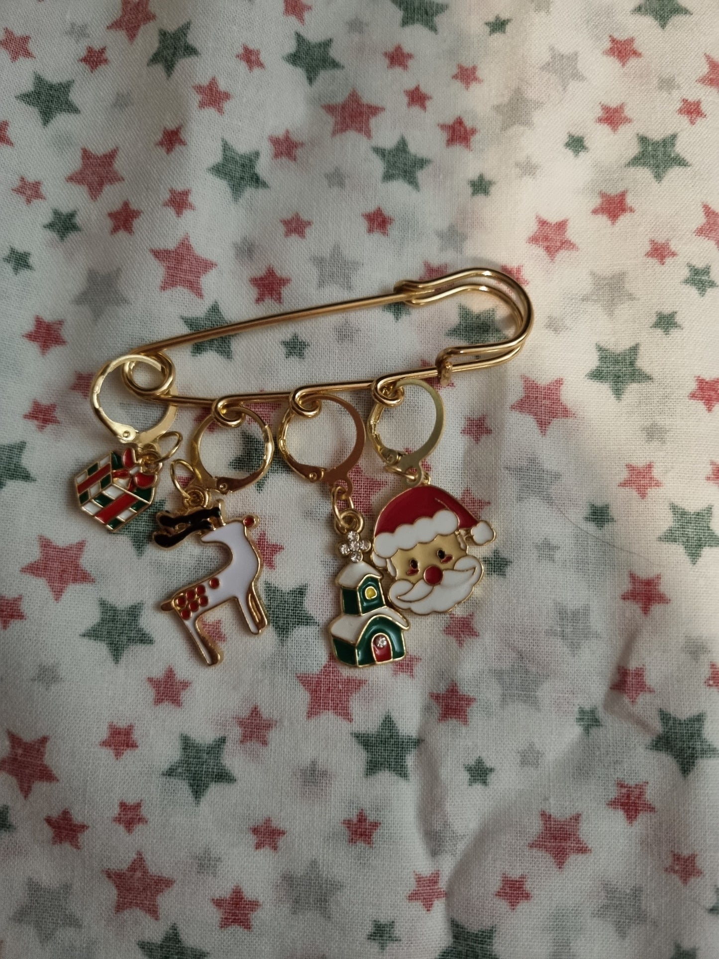 Broche d' Anneaux marqueurs *Noël 2* avec dormeuse