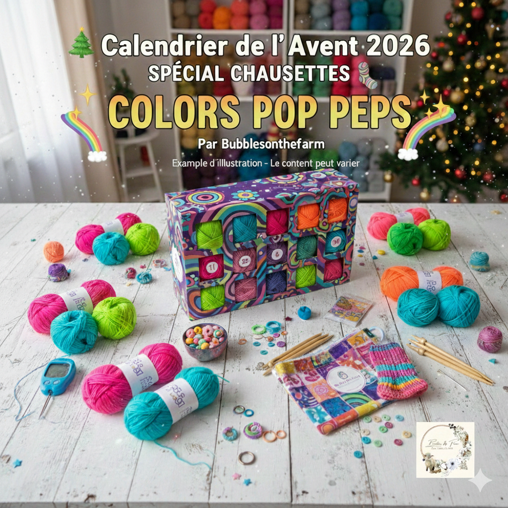 🌈 Calendrier de l'Avent 2026 : Spécial Chaussettes 🧦 Colors Pop Peps