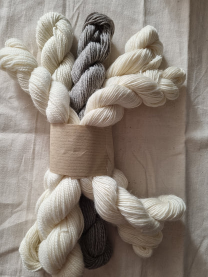 Bouquet de laines à teindre