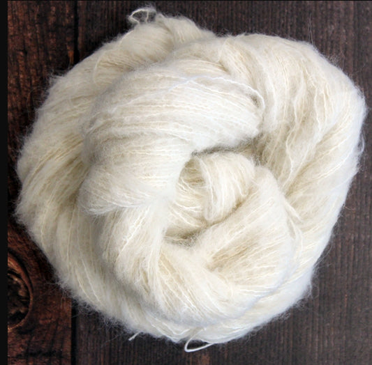 Baby Alpaca Suri/ Soie - Laine à teindre [ Pré-commande]