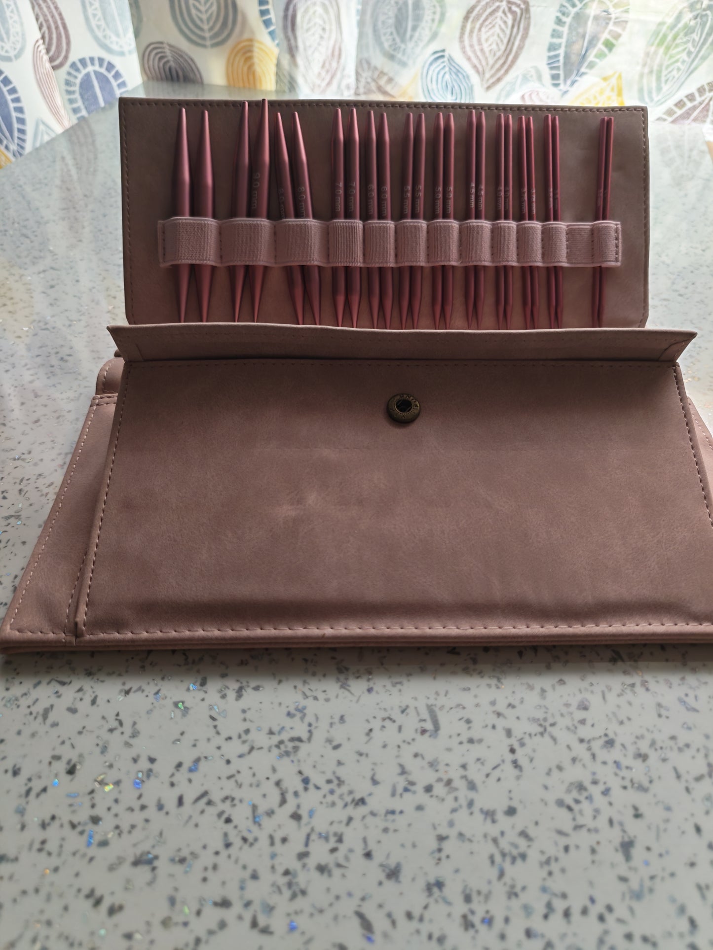 Set complet d'aiguilles circulaires interchangeables - Édition Rose Scintillante