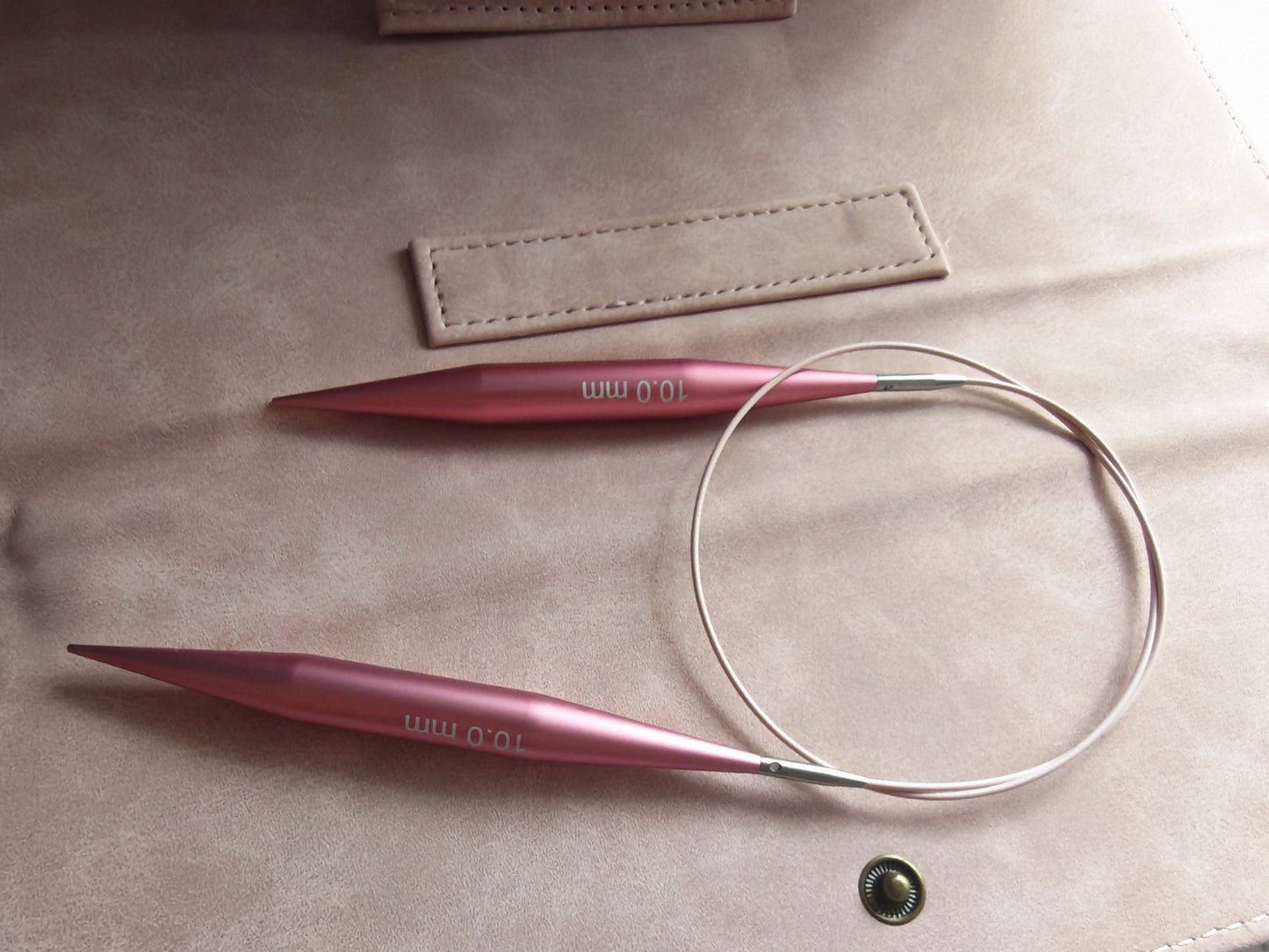 Set complet d'aiguilles circulaires interchangeables - Édition Rose Scintillante